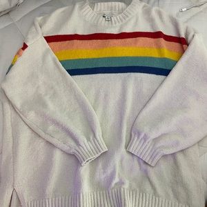 american eagle rainbow chenille sweater